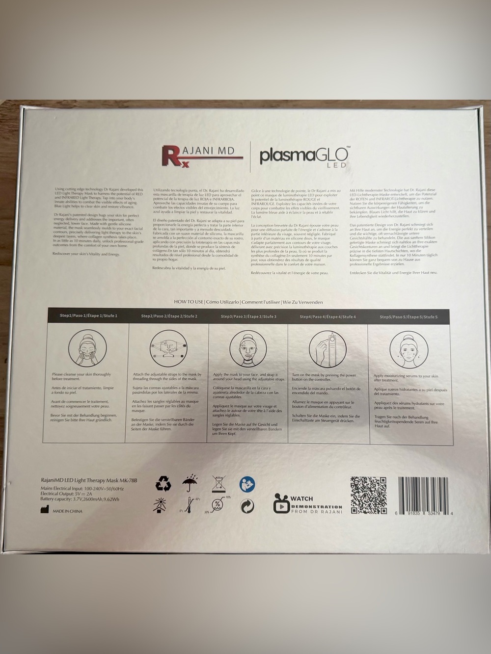 *NIB* RAJANI MD “PlasmaGLO LED Face and Jowl Mask” - Picture 2 of 15